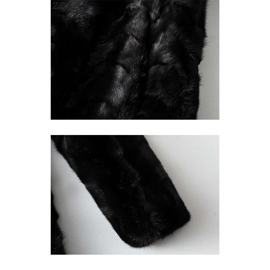 ミンクファーコート レディース 秋冬 アウター フォックスファー襟 ステンカラーコート 可愛い ブラック L/2L/3L/4L g1e04 |  | 05