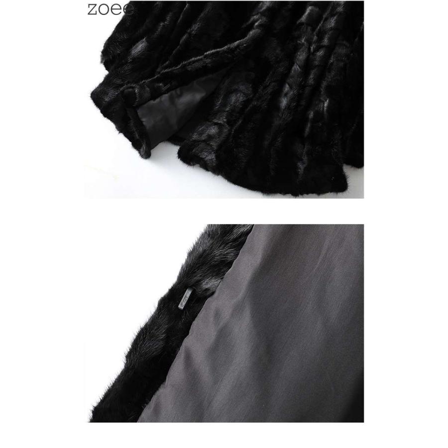 ミンクファーコート レディース 秋冬 アウター フォックスファー襟 ステンカラーコート 可愛い ブラック L/2L/3L/4L g1e04 |  | 06