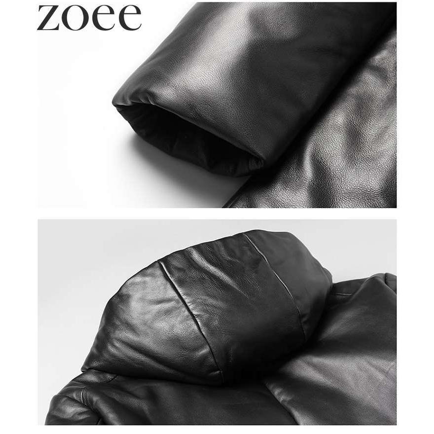 ダウンコート メンズ 秋冬 アウター ラムレザー 本革 フード 暖かい 格好良い ブラック L/2L/3L/4L/5L g4b04 |  | 05