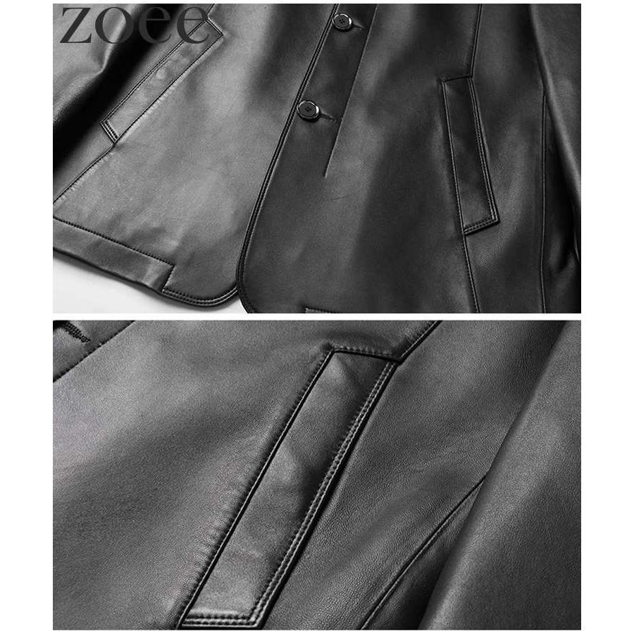 新品　羊革　ラムレザーコート　レディース　メンズ　ブラック　黒　МLサイズ相当 楽天市場】本革 ラムレザー チェスターコート レザーコート レディース