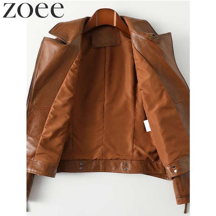 ライダースジャケット ラムレザージャケット 本革 レディース 秋冬