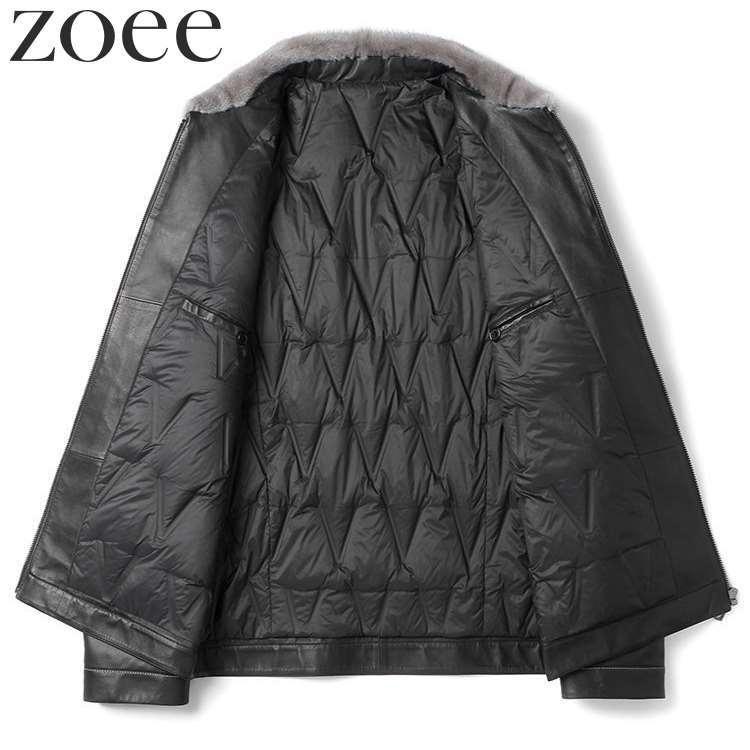 ラムレザージャケット ホワイトグースダウン90% ダウンジャケット メンズ 秋冬 アウター 本革 ブラック L/2L/3L/4L/5L h4b34 |  | 07