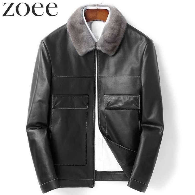 ラムレザージャケット ホワイトグースダウン90% ダウンジャケット メンズ 秋冬 アウター 本革 ブラック L/2L/3L/4L/5L h4b34 |  | 09