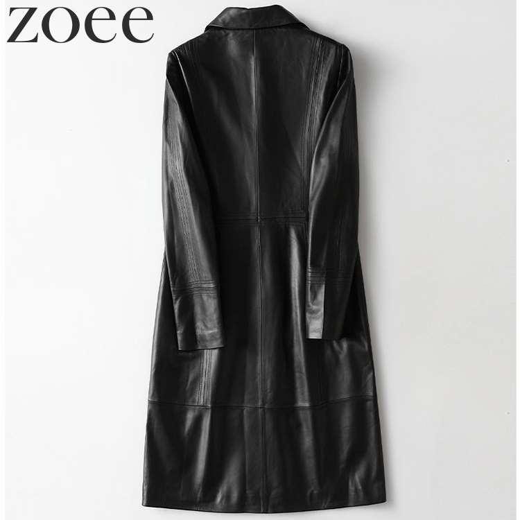 レディース　ラムレザー　チェスターコート　フリーサイズ　ブラック　美品 ハルフ Haruf チェスターコート レザーコート レディース 本革