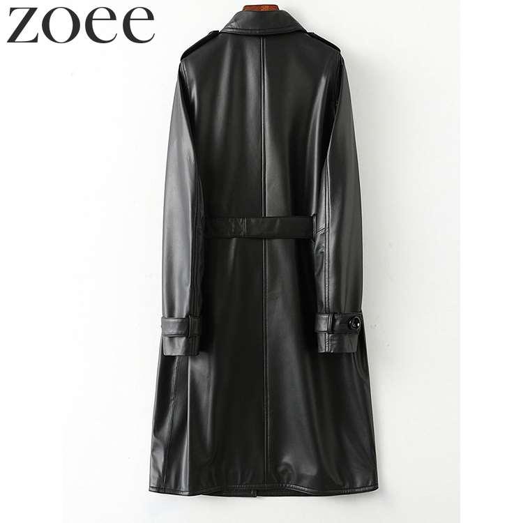 レザートレンチコート レディース 秋冬 アウター ブラック 2L/3L/4L/5L i1b06 |  | 02