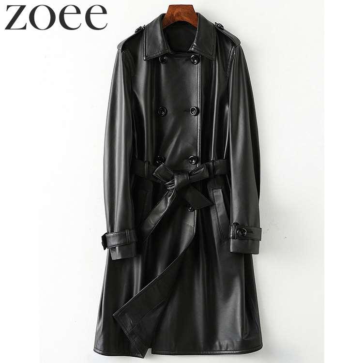 レザートレンチコート レディース 秋冬 アウター ブラック 2L/3L/4L/5L i1b06 |  | 08