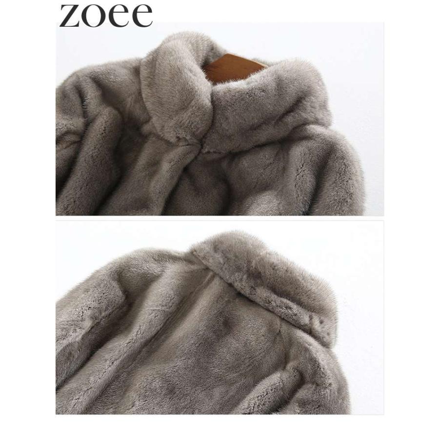 ミンクファーコート 高級 毛皮 レディース 秋冬 アウター グレー M/L/2L/3L/4L i1e72の画像
