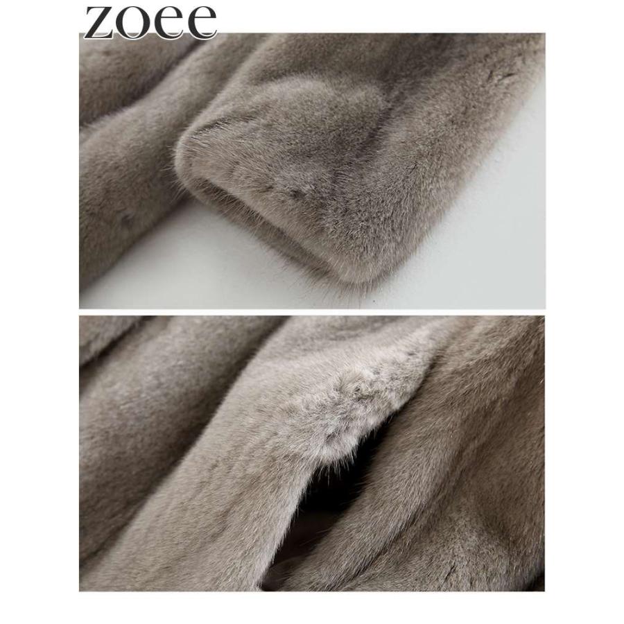 ミンクファーコート 高級 毛皮 レディース 秋冬 アウター グレー M/L/2L/3L/4L i1e72の画像