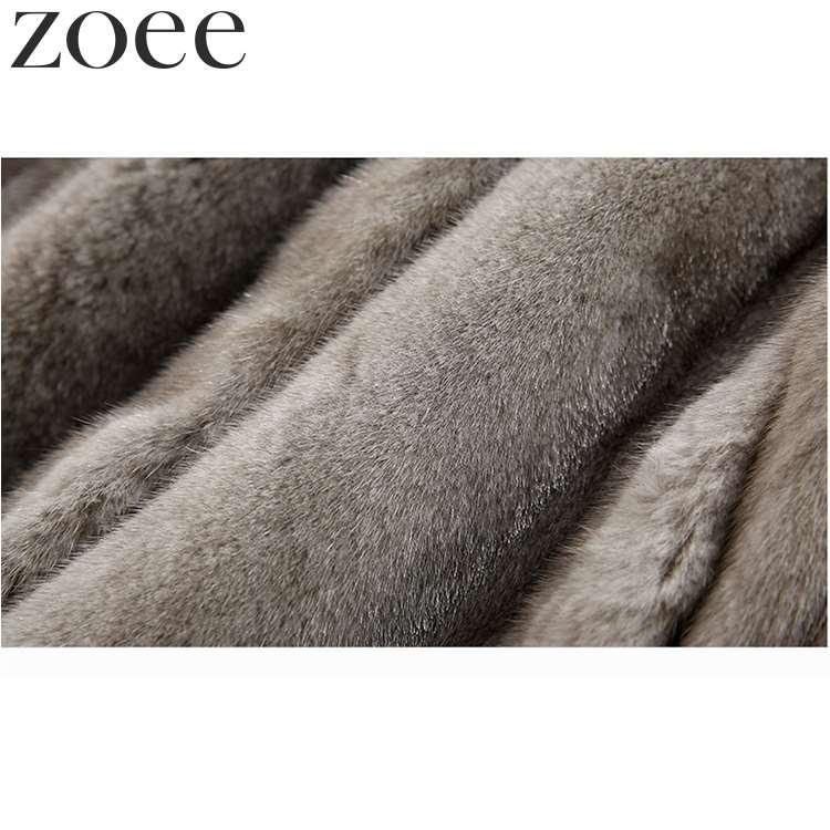 ミンクファーコート 高級 毛皮 レディース 秋冬 アウター グレー M/L/2L/3L/4L i1e72の画像