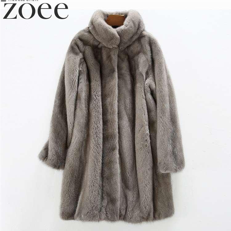 ミンクファーコート 高級 毛皮 レディース 秋冬 アウター グレー M/L/2L/3L/4L i1e72の画像