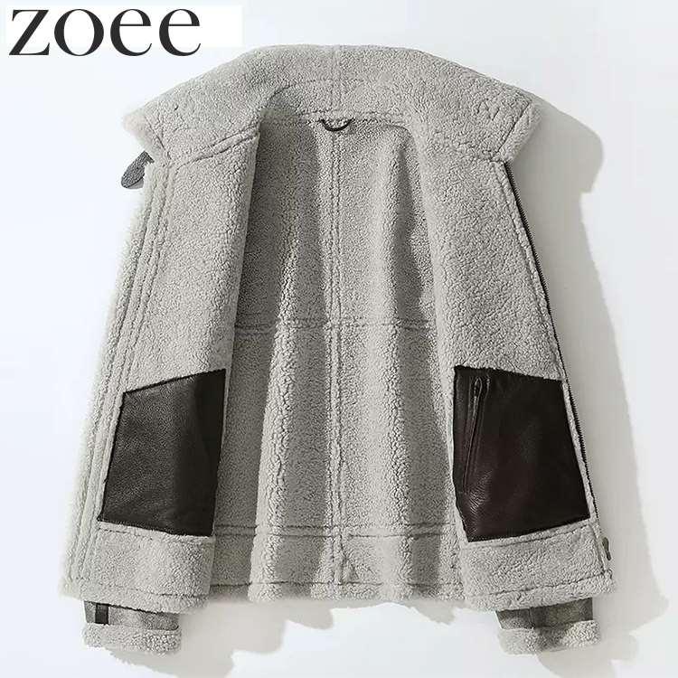 ラムレザー ムートンジャケット　ライダースジャケット ラムムートンジャケット ラムレザー メンズ 秋冬 アウター