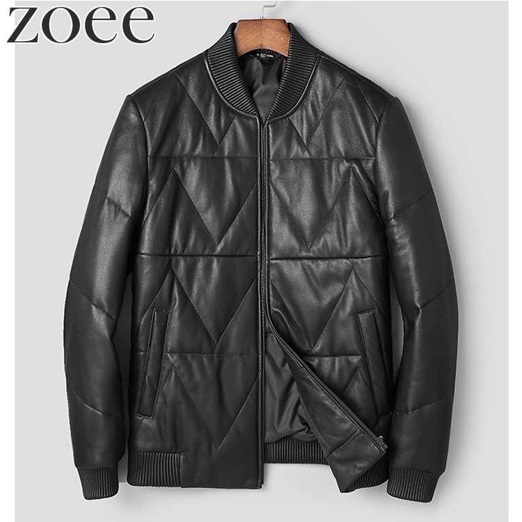 ラムレザージャケット ダウン90% 本革 ブルゾン メンズ 秋冬 アウター ブラック M/L/2L/3L/4L/5L i4b11 |  | 06