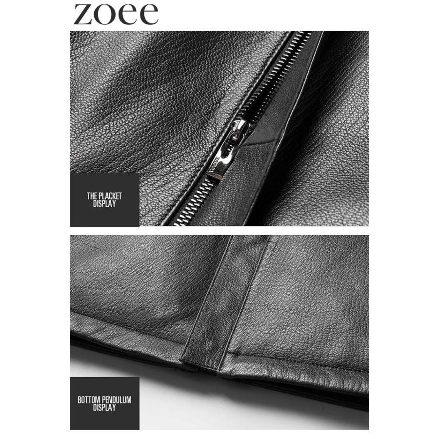 レザーコート 山羊革 ラムファー 本革 メンズ 秋冬 アウター ブラック L/2L/3L/4L/5L i4b14 |  | 05