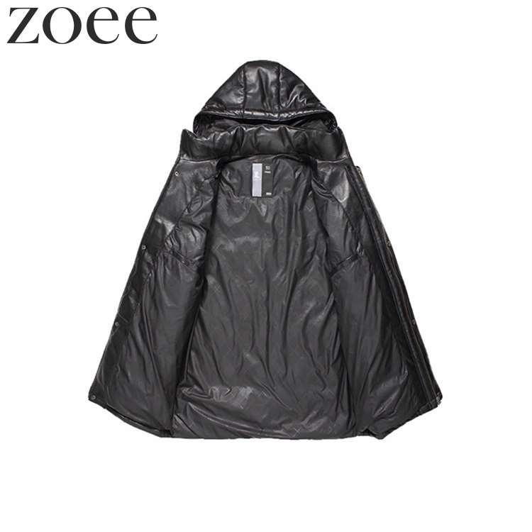 フード付きラムレザーコート ダウン90% 本革 メンズ 秋冬 アウター ブラック L/2L/3L/4L i4b19 |  | 02