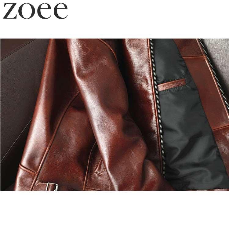 カウレザージャケット 牛革 本革 メンズ 秋冬 アウター ステンカラージャケット ブラウン S/M/L/2L/3L/4L/5L i4b40 |  | 10