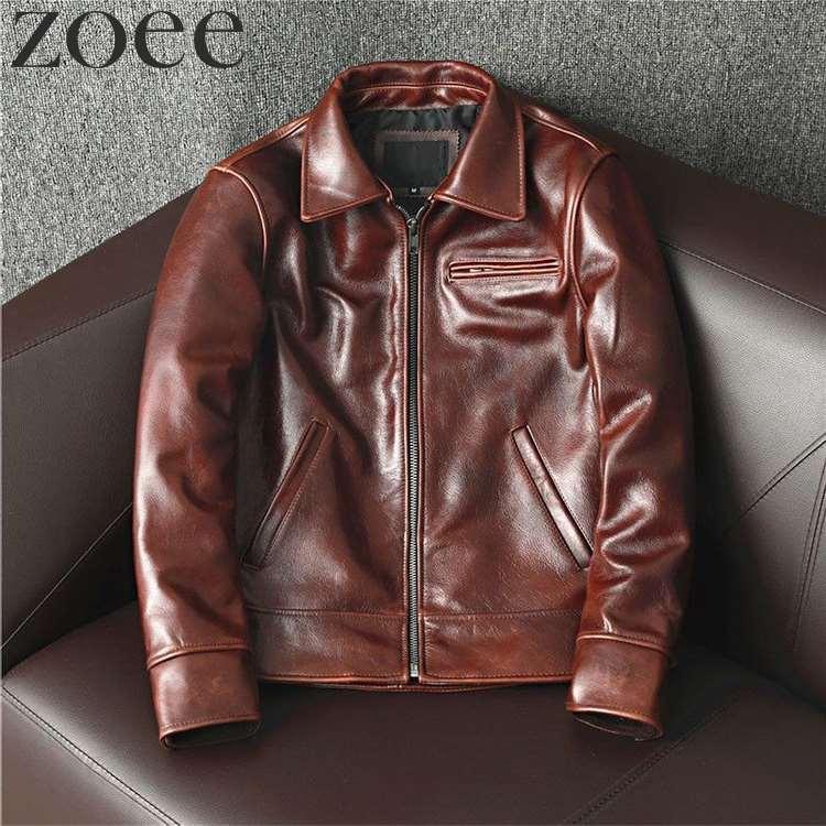 カウレザージャケット 牛革 本革 メンズ 秋冬 アウター ステンカラージャケット ブラウン S/M/L/2L/3L/4L/5L i4b40 |  | 11
