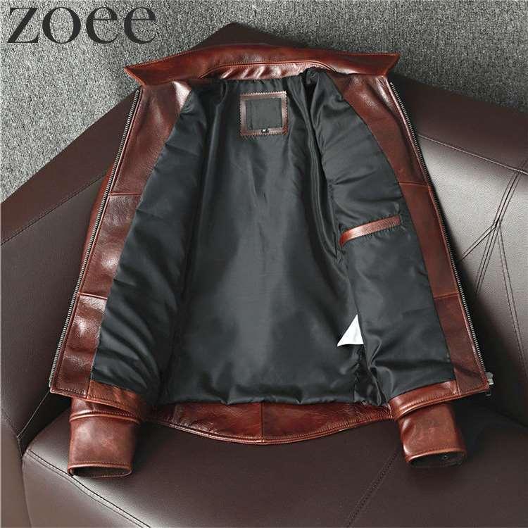 カウレザージャケット 牛革 本革 メンズ 秋冬 アウター ステンカラージャケット ブラウン S/M/L/2L/3L/4L/5L i4b40 |  | 04