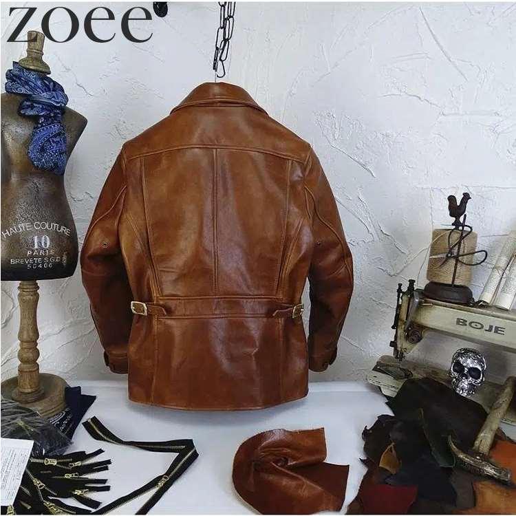 カウレザージャケット 牛革 本革 メンズ 秋冬 アウター ステンカラージャケット ブラウン L/2L/3L/4L i4b43 |  | 01