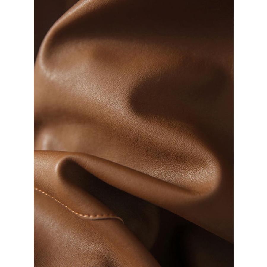 【未使用】DAMA collection ベルト付ノーカラーラムレザーコート レザー コート アウター レディース ラムレザー 本革 ノーカラー