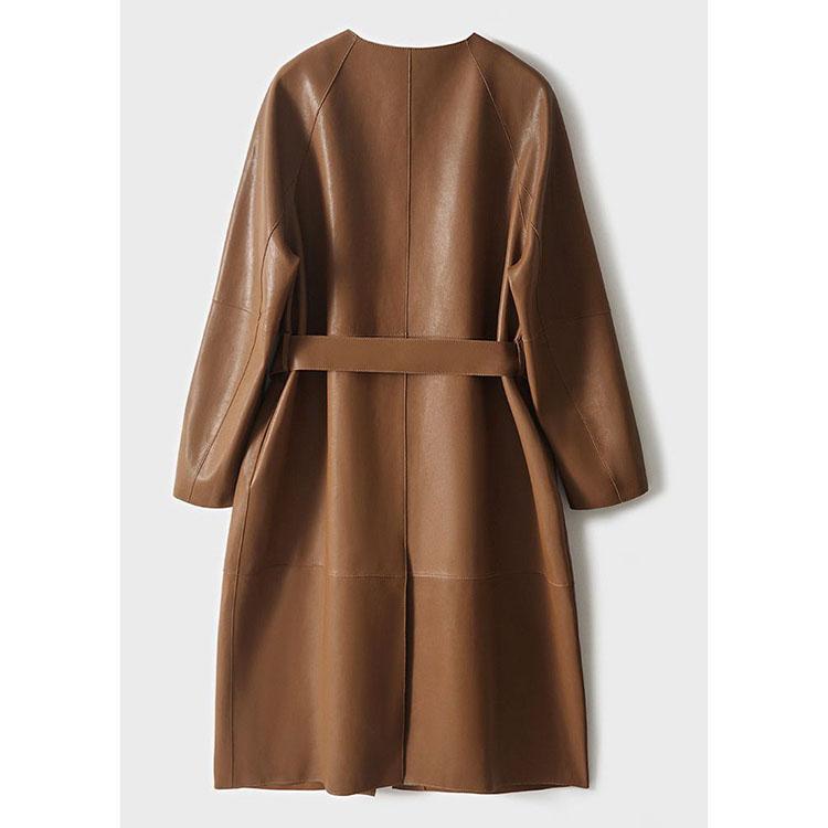 ✨定価10万超 希少✨ウノピュウ ラムレザー ニット 切り替え ドンキーコート Women's Long Sleeves Leopard Print Knitting Cardigan Open Front