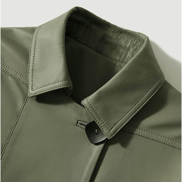 ラムレザーコート ウエスト絞り ミドル丈 レディース 秋冬 アウター