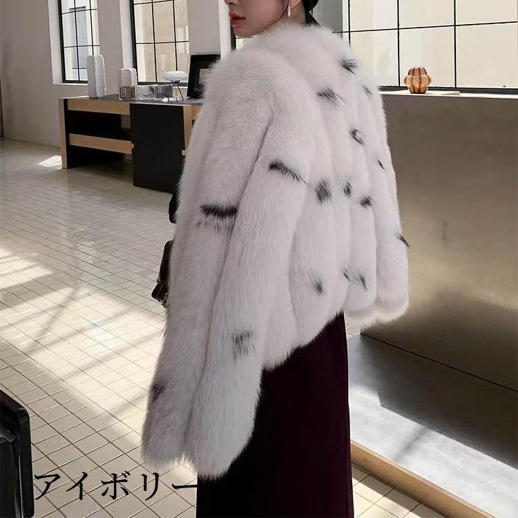 コート ジャケット フォックス リアルファー アウター ショート 長袖 
