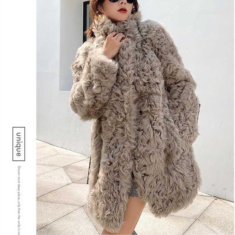 Kira MILANO DESIGN ラビットファー×ラムレザー ファーコート Kira