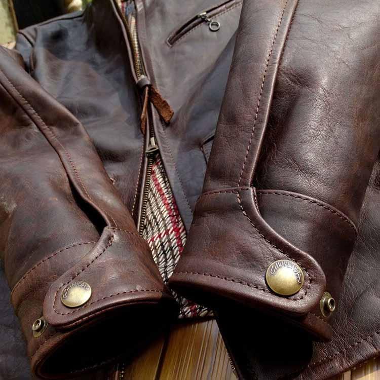 フォウル レザー ジャケット コート メンズ  仔馬革 アウター ブラウン S/M/L/2L/3L/4L/5L k4b07 |  | 14