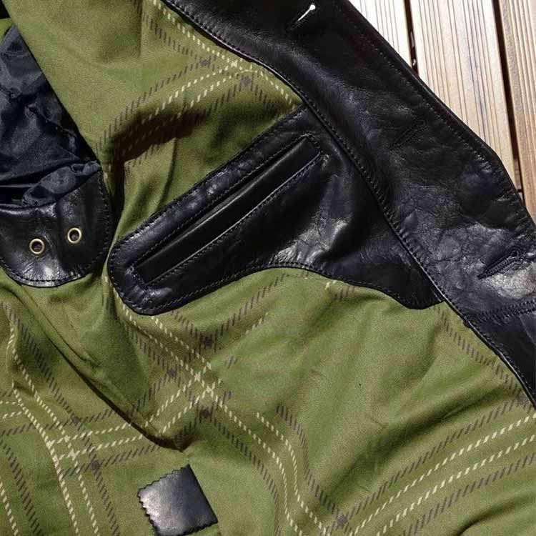 フォウル レザー ジャケット コート メンズ  仔馬革 アウター ブラック S/M/L/2L/3L/4L/5L k4b11 |  | 11