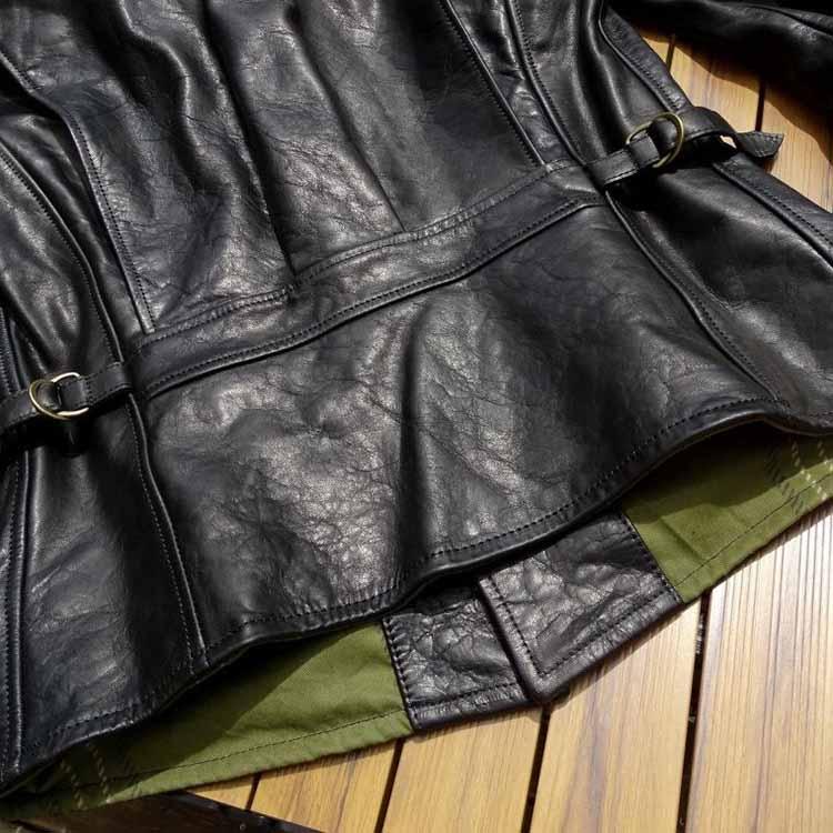 フォウル レザー ジャケット コート メンズ  仔馬革 アウター ブラック S/M/L/2L/3L/4L/5L k4b11 |  | 13