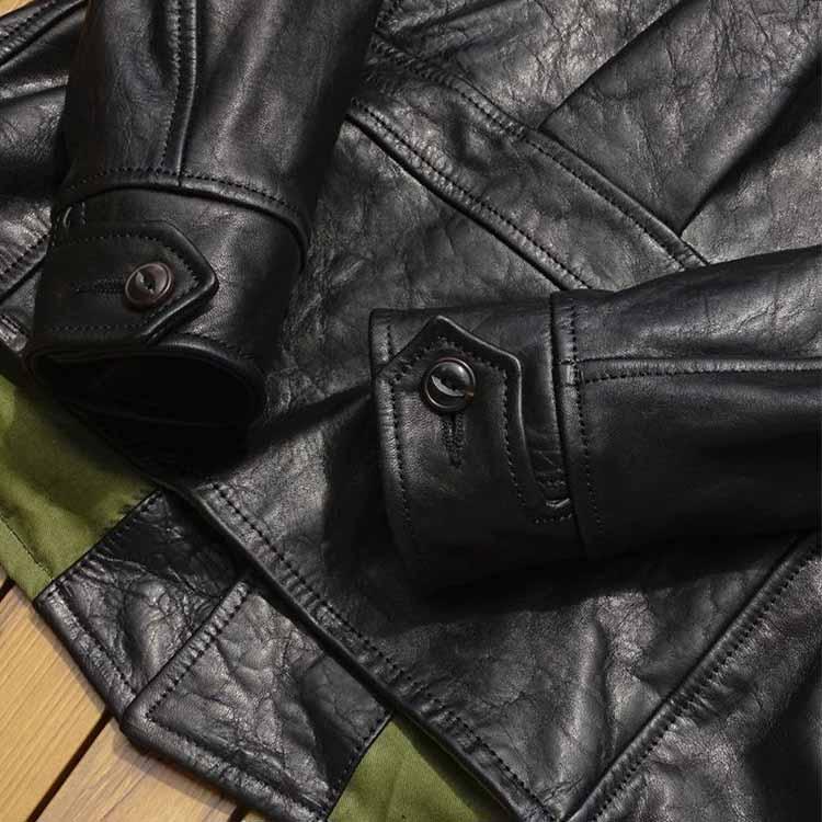 フォウル レザー ジャケット コート メンズ  仔馬革 アウター ブラック S/M/L/2L/3L/4L/5L k4b11 |  | 14