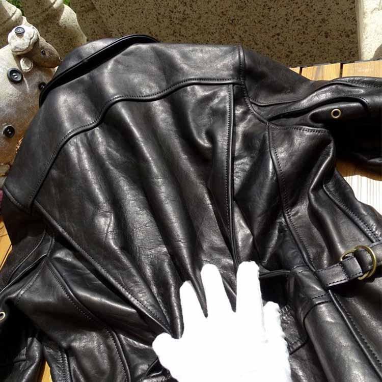 フォウル レザー ジャケット コート メンズ  仔馬革 アウター ブラック S/M/L/2L/3L/4L/5L k4b11 |  | 09