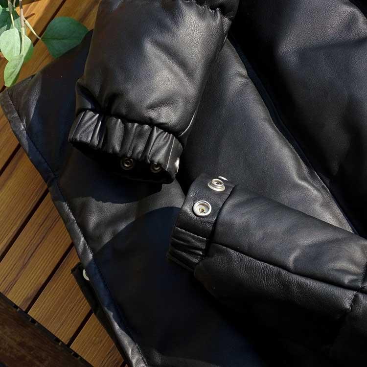 ラムレザー ダウンジャケット コート メンズ アウター ブラック S/M/L