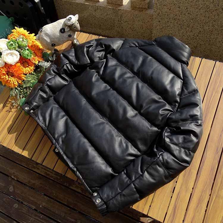 ラムレザー ダウンジャケット コート メンズ  アウター ブラック S/M/L/2L/3L/4L/5L k4b21 |  | 07