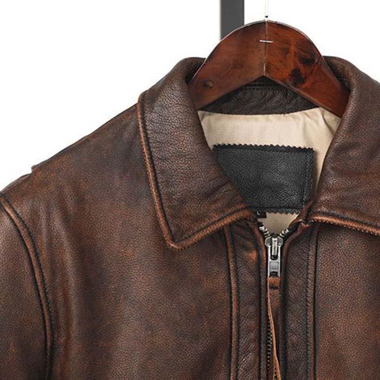 カウレザー ジャケット コート メンズ  牛革 アウター ブラウン S/M/L/2L/3L/4L/5L k4b23 |  | 06