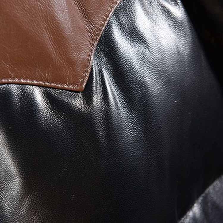 ラムレザー グースダウン ジャケット レザー コート アウター 長袖