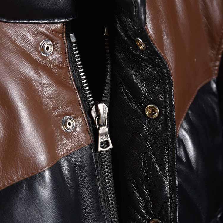 ラムレザー グースダウン ジャケット レザー コート アウター 長袖 ショート メンズ 秋冬 本革 ブラック S/M/L/2L k4b45 |  | 07