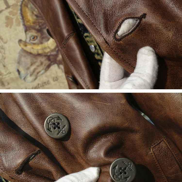 カウレザー ジャケット レザー コート アウター 長袖 ミドル メンズ