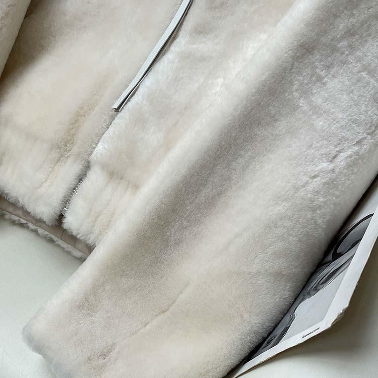 ラムムートン ジャケット コート レディース 秋/冬 アウター 毛皮 アイボリー/ブラウン FREE フリーサイズ l1a01 |  | 07