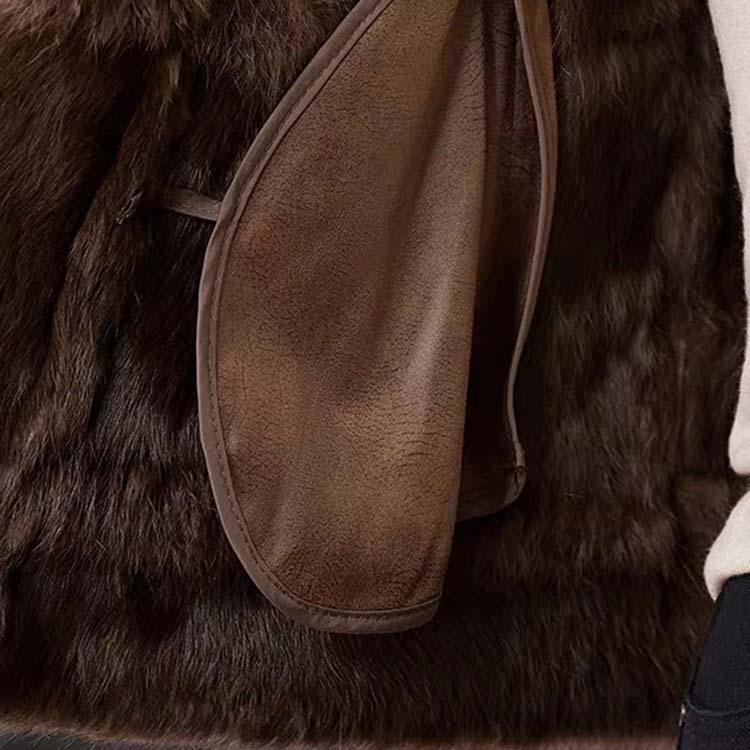 美品 ランバンコレクション ラムレザージャケット ムートン ファー ブラウン M 1554_1.jpg