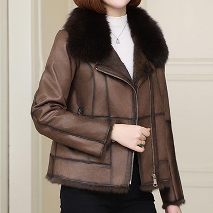 フォックスファー襟 ラビットファームートン ジャケット コート