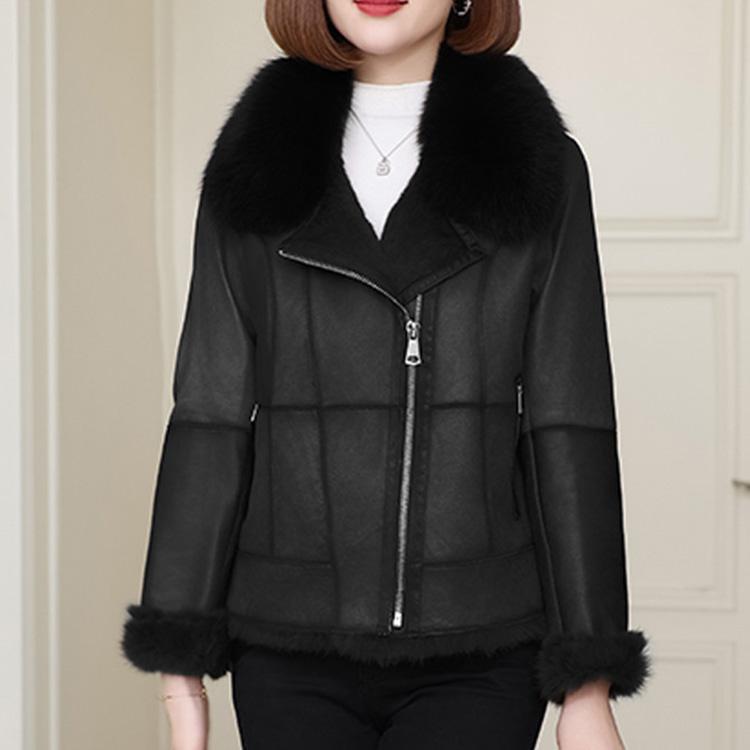 フォックスファー襟 ラビットファームートン ジャケット コート