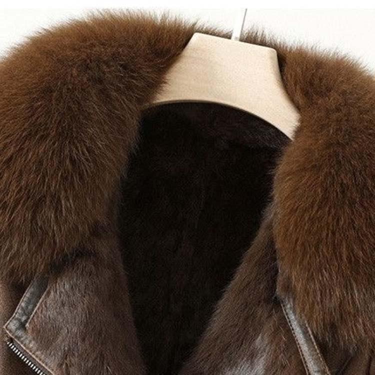 フォックスファー襟 ラビットファームートン ジャケット コート
