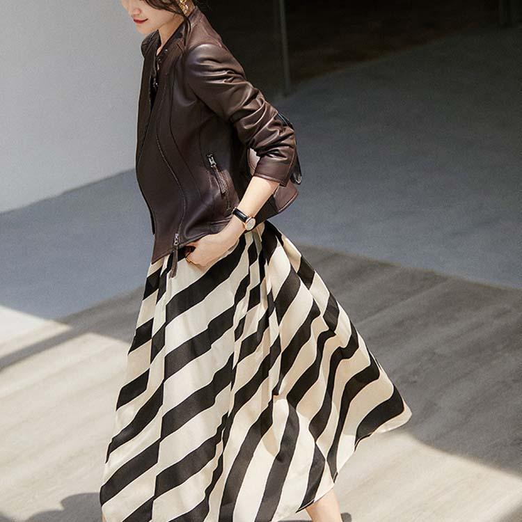 ラムレザー ジャケット コート レディース 本革 秋/冬 アウター ブラウン/キャメル/ブラック M/L/2L/3L l1b01 |  | 15