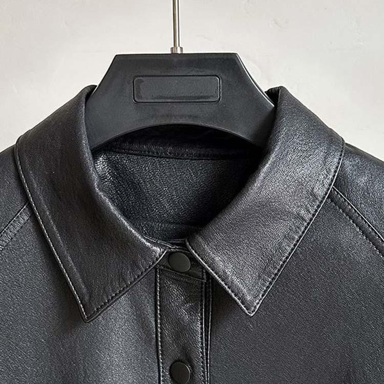 ラムレザー ジャケット コート レディース ショート 本革 羊革 秋/冬 アウター ブラック M/L/2L/3L/4L l1b28 |  | 08