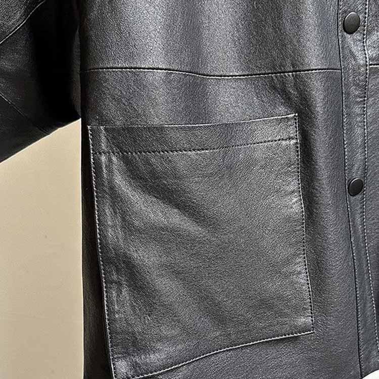 ラムレザー ジャケット コート レディース ショート 本革 羊革 秋/冬 アウター ブラック M/L/2L/3L/4L l1b28 |  | 09