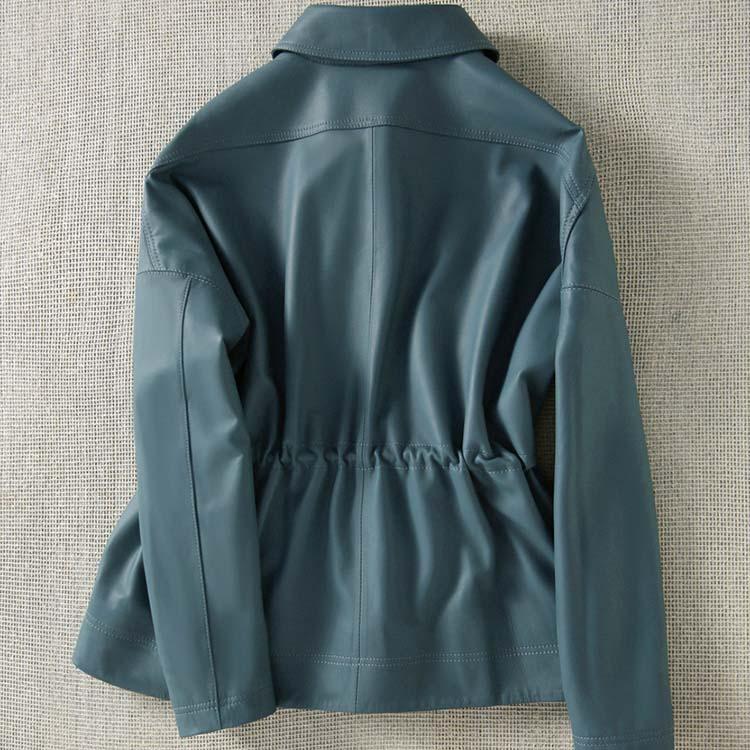 ラムレザー ジャケット コート レディース ショート 本革 羊革 秋/冬 アウター ブラック/ブルー M/L/2L/3L l1b45 |  | 03