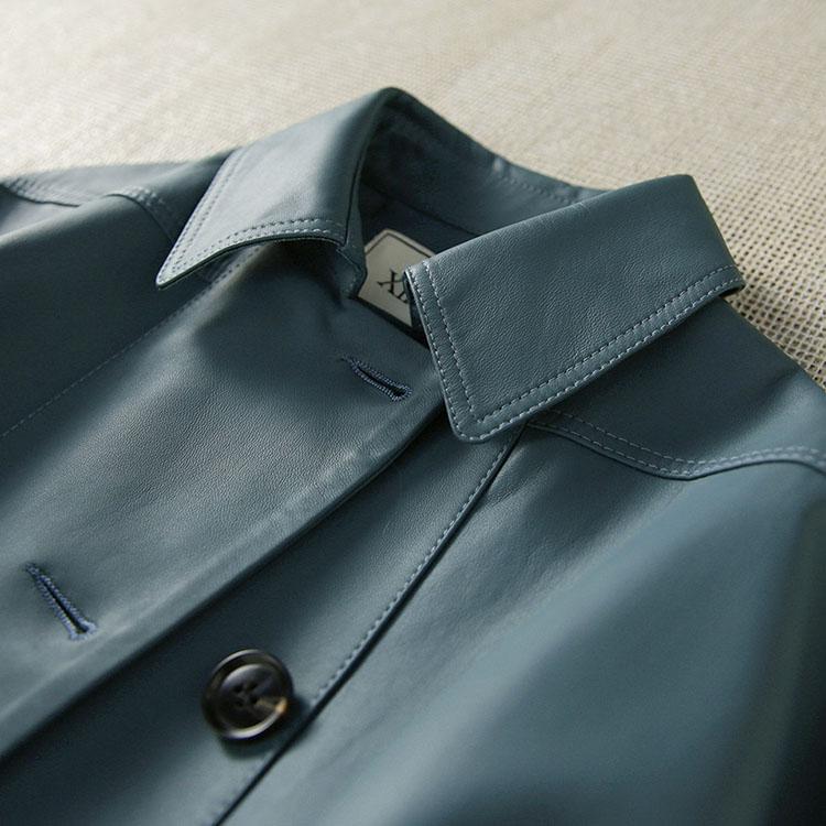 ラムレザー ジャケット コート レディース ショート 本革 羊革 秋/冬 アウター ブラック/ブルー M/L/2L/3L l1b45 |  | 04