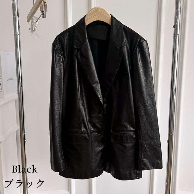 ラムレザー ジャケット コート レディース ショート 本革 羊革 秋/冬 アウター ブラック S/M/L/2L l1b52 |  | 01