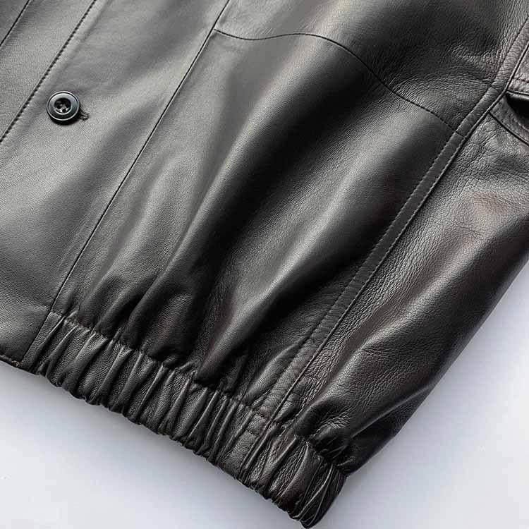 ラムレザー スタンド襟 ジャケット コート レディース ショート 本革 羊革 秋/冬 アウター ブラウン S/M l1b53 |  | 08